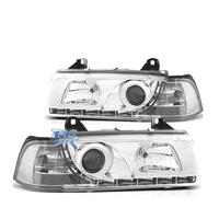 FARI BMW E36 90-99 LUCE DIURNA FONDO CROMATO