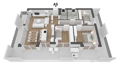 The White Residence: Attico di 4 locali al 2°piano