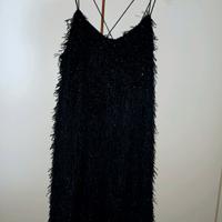 Vestito nero con frange glitter – Noisy May 