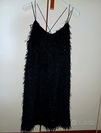 Vestito nero con frange glitter – Noisy May 