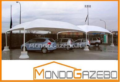 Gazebo EXPO 5,5x7,5 PVC tubolari in acciaio NUOVO