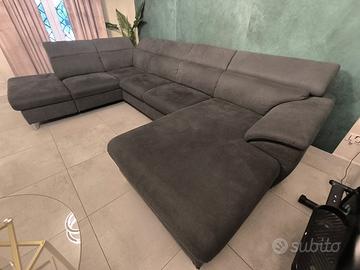 Divano Letto Angolare XXL "Elettra" – 342 cm (Pouf