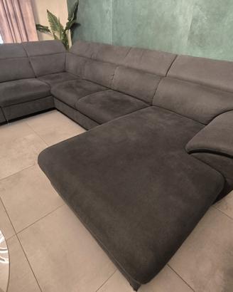 Divano Letto Angolare XXL "Elettra" – 342 cm (Pouf