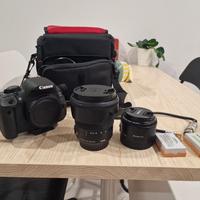 Canon Eos700D, accessori e 2 obbiettivi