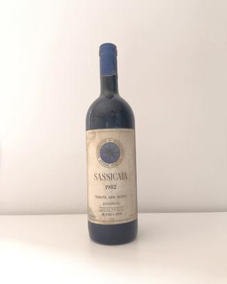 Vino Sassicaia anno 1982