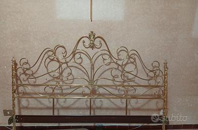 Spalliera letto matrimoniale ottone