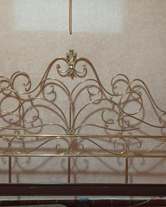 Spalliera letto matrimoniale ottone