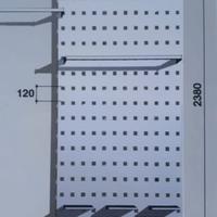 Pannello in metallo con accessori