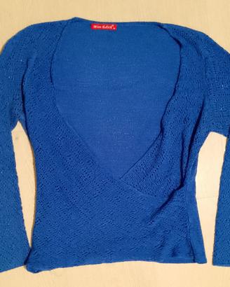 Cardigan blu elettrico Misa Edith taglia M
