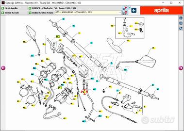 Cavo gas Aprilia Europa 50 AP8214087