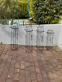 portavasi da balcone/ringhiera in ferro battuto