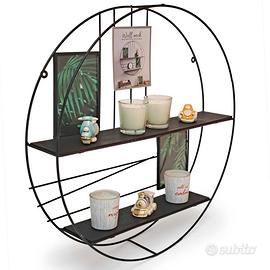 CREMAGLIERA DA PARETE *WALL RACK_METALLO 2 RIPIANI