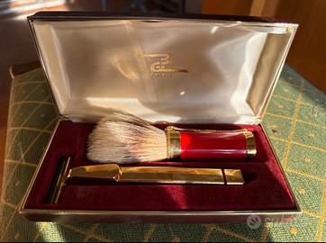 Set Rasatura Vintage D'Epoca Placcato Oro