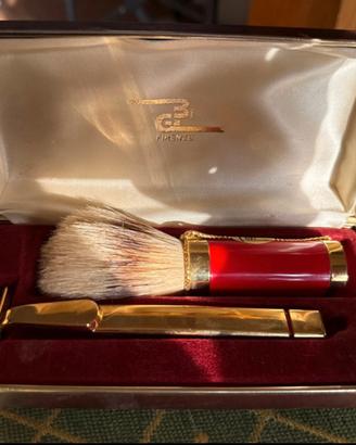 Set Rasatura Vintage D'Epoca Placcato Oro