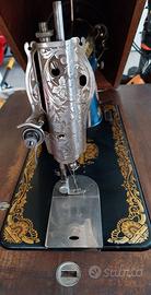Macchina da cucire Singer 28K parapolvere in legno