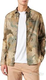 👕 Armani Exchange Camicia Mimetica Logo Frontale 