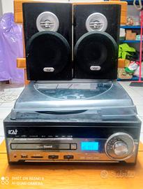 Giradischi radio lettore di cassette e cd