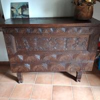 antica cassa sarda, dell'ottocento 