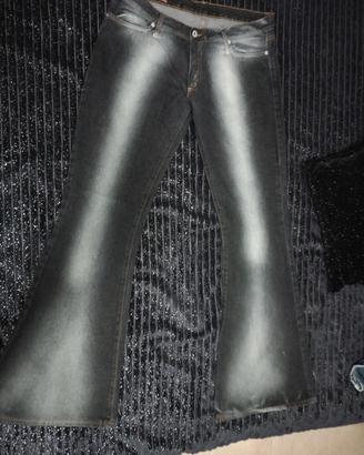 jeans met uomo taglia 33 a zampa 