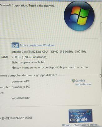 PC Intel Core Duo CPU E8400