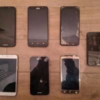 Lotto di 7 telefoni rotti: Samsung, iPhone, Xiaomi