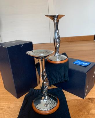 Argento Candelabri coppia di  Leader Argenti