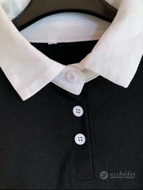 Wednesday Addams  t-shirt nera con colletto bianco