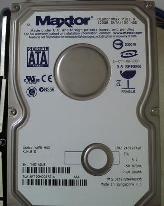 Hard disk Maxtor DiamondMax Plus 9 120GB SATA/USB