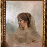 Olio su Tela -  G. Costa (1852-1912) - Ritratto