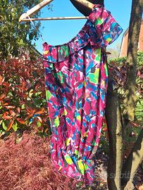 Maglia/Maglietta Coconuda monospalla multicolore L