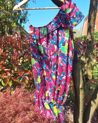 Maglia/Maglietta Coconuda monospalla multicolore L