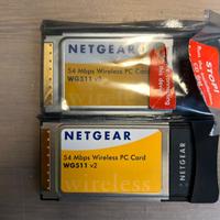 Coppia Pc Card Netgear WG 511iS -V2 Wireless 2,4 G