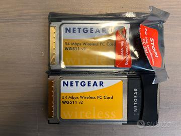 Coppia Pc Card Netgear WG 511iS -V2 Wireless 2,4 G