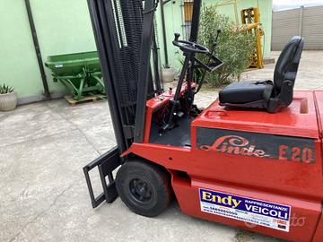 muletto. linde elettrico senza pile