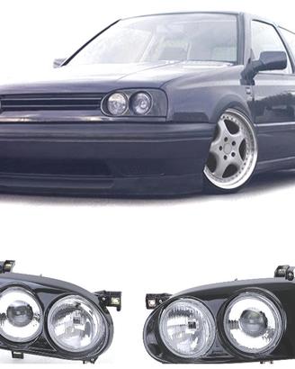 DOPPI FARI VOLKSWAGEN VW GOLF 3 NERO
