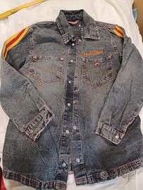 Camicia in jeans nera 