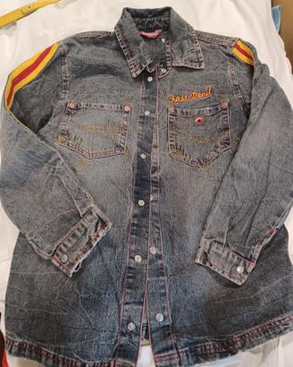 Camicia in jeans nera 
