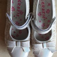 Scarpe ballerine bianche da bambina n.34