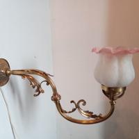 Applique lampada snodabile in ottone art nouveau