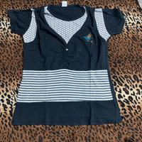 🦋 Top / T-Shirt Nera Stile Gilet