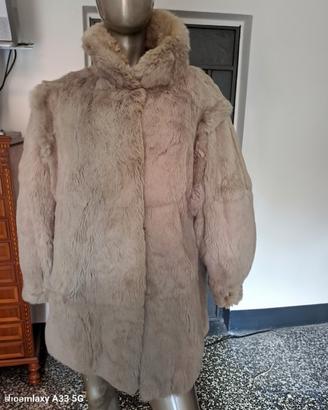 CAPPOTTO IN PELLICCIA ARTIGIANALE LAPIN  