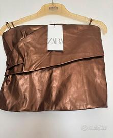 Top donna Zara colore bronzo, nuovo,taglia M
