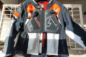 Giacca in pelle traforata MTech per Moto 