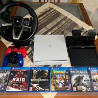 PS4 Slim+2Controller+Volante RWA+Giochi.come nuova