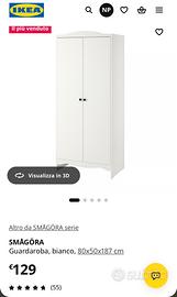Armadio IKEA SMÅGÖRA nuovo – già montato