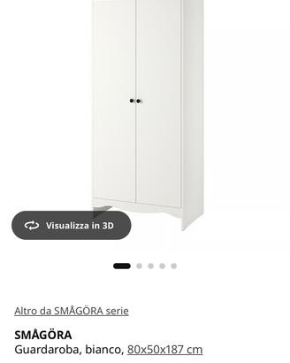 Armadio IKEA SMÅGÖRA nuovo – già montato