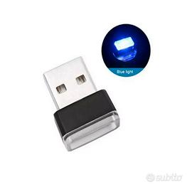 LUCE Cortesia Usb Casa Giardino Auto Atmosfera BLU