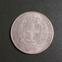rara moneta 5 lire 1873 - riconeo