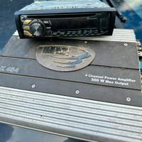 Autoradio pioneer e amplificatore Impact