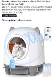 Lettiera gatto autopulente  Devoko 90 L NUOVA